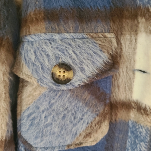 **SOLD** Calvin Klein Long Blue Shacket - Picture 5 of 11